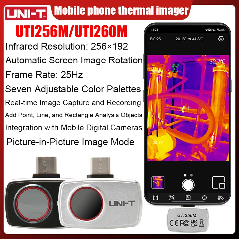Thermal Camera Pcb Repair 256X192 - กล้องถ่ายภาพความร้อน UNI-T สำหรับโทรศัพท์ UTI260M UTI256M กล้องถ่ายภาพความร้อนความละเอียด
