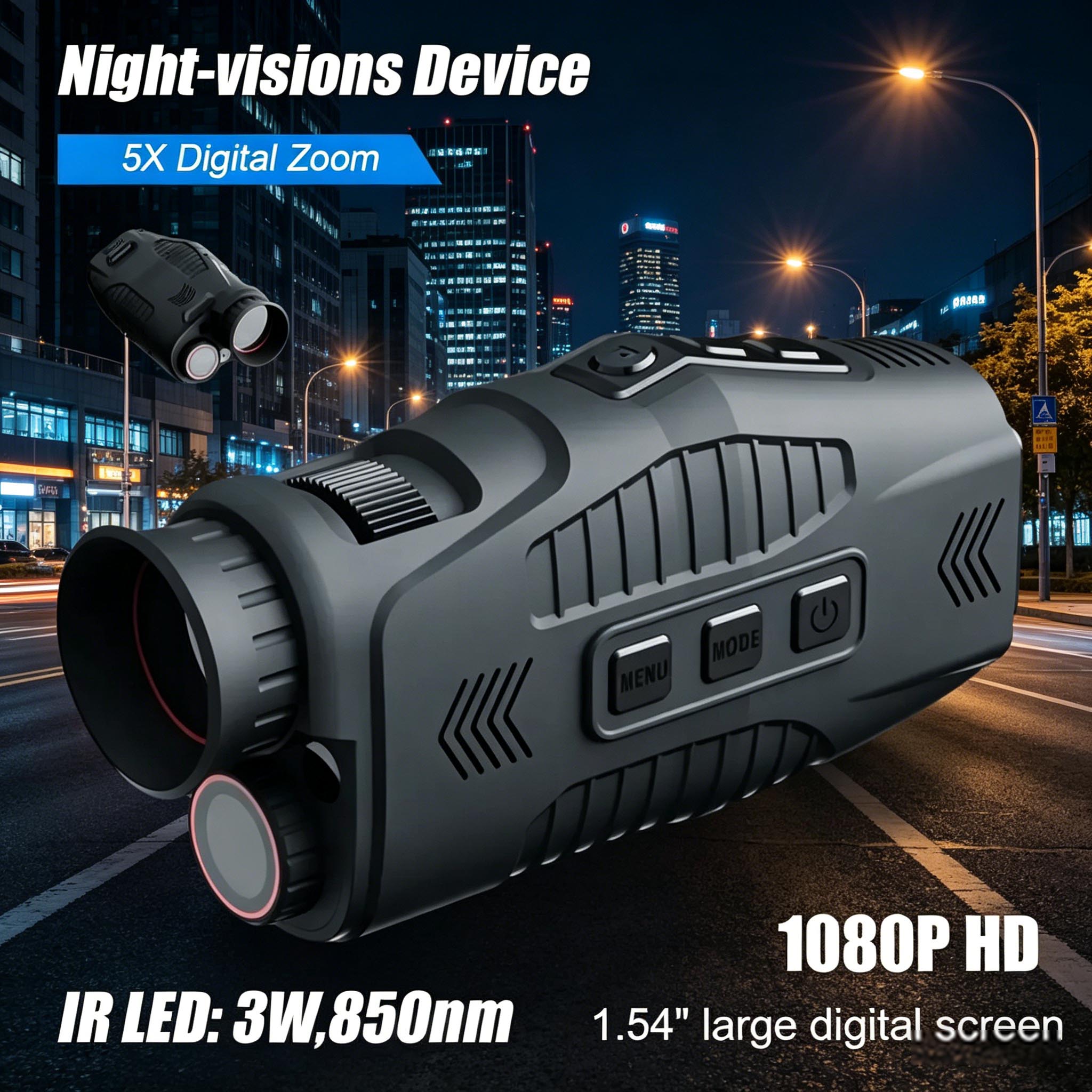 Thermal Night Vision Monocular - กล้องมองกลางคืนอินฟราเรดแบบตาเดียว R11 1080P ซูมดิจิตอล 5 เท่า