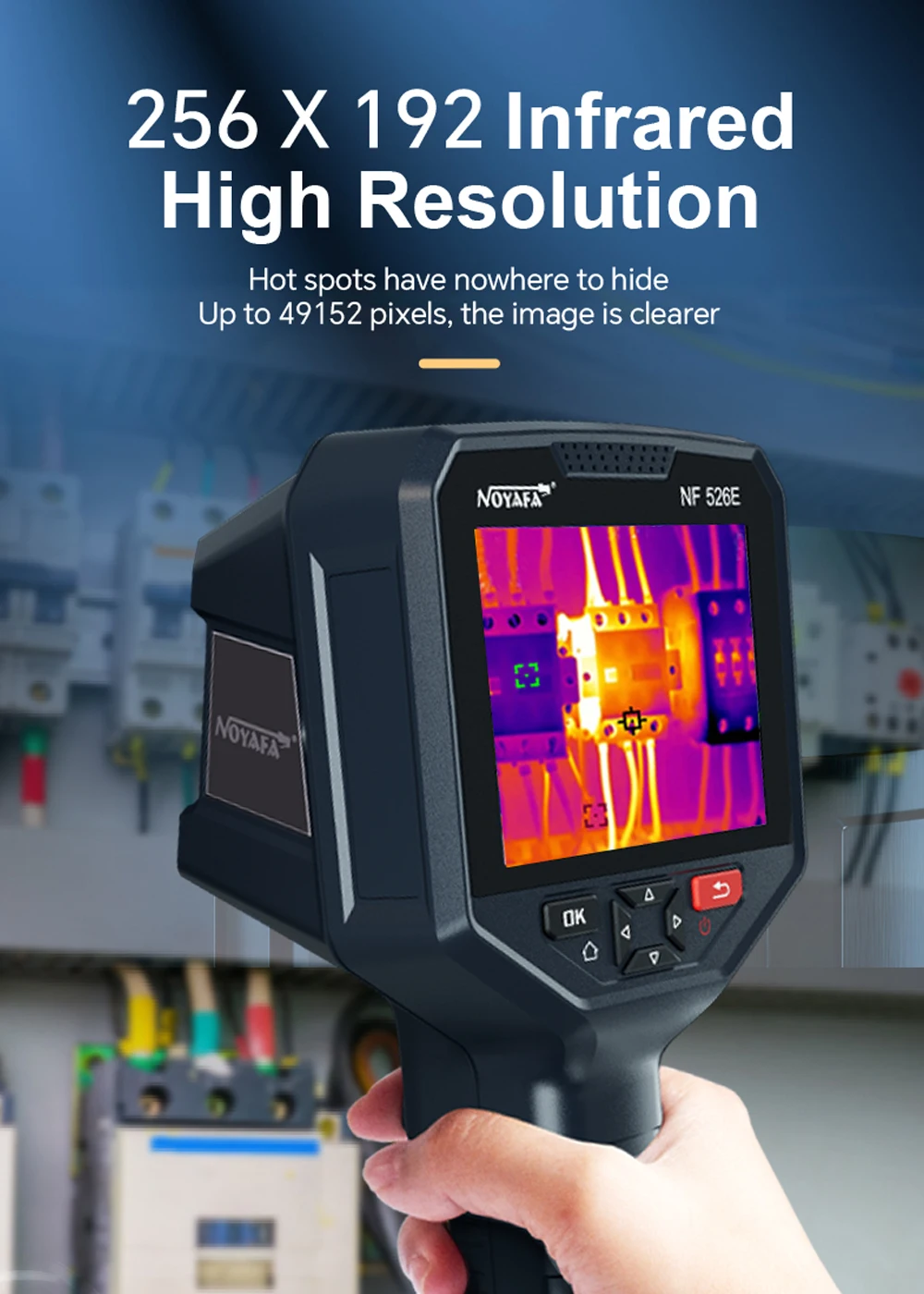 Thermal Camera Pcb Repair 256X192 - NOYAFA NF-526E Thermal Imager 256X192 กล้องถ่ายภาพความร้อนอินฟราเรดอุณหภูมิสําหรับซ่อม,PCB,การตรวจจับท่อ