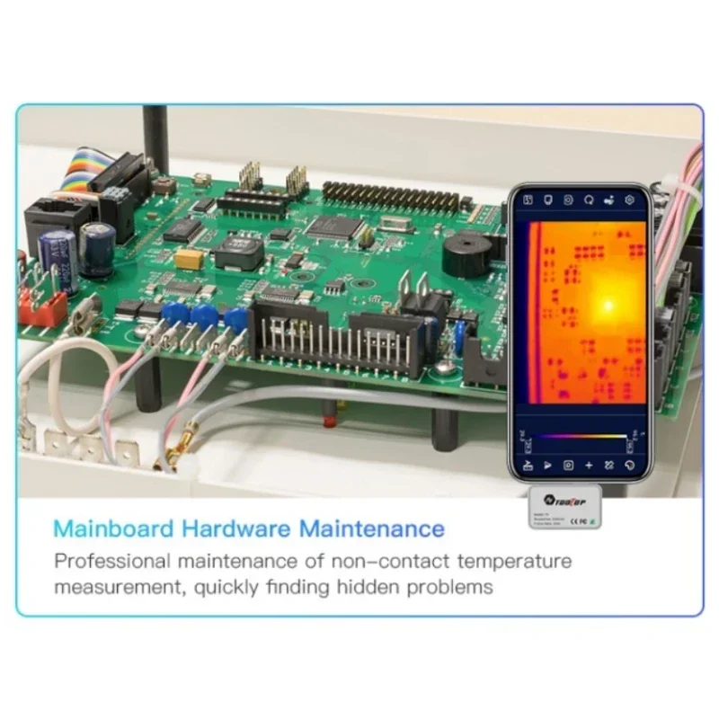 Thermal Camera Pcb Repair 256X192 - กล้องถ่ายภาพความร้อน 256x192 พร้อมเลนส์มาโครในตัว 25Hz กล้องถ่ายภาพความร้อนระบบแอนดรอยด์สำหรับโทรศัพท์มือถือ เครื่องมือซ่อมวงจร