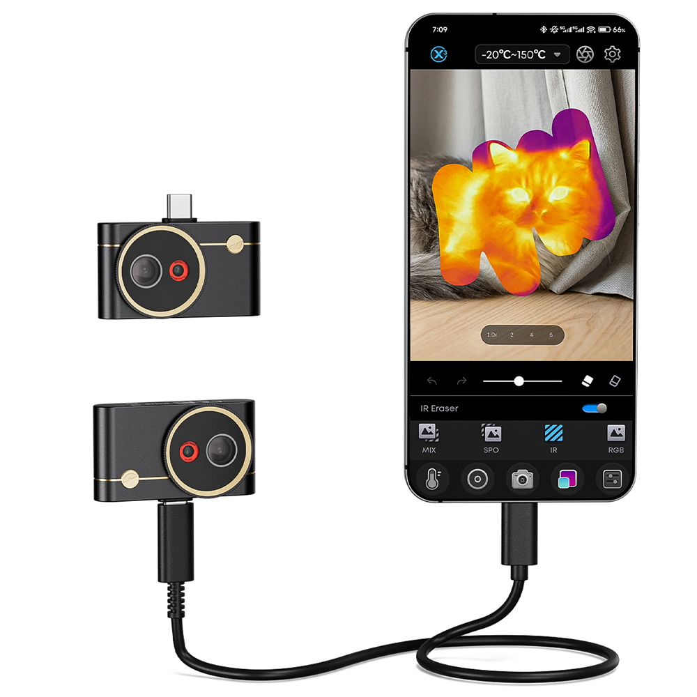Handheld Thermal Camera 256X192 - กล้องถ่ายภาพความร้อน AI Dual Lens P4 ความละเอียด