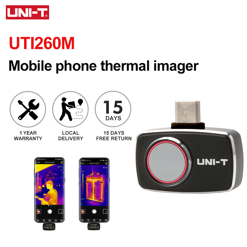 Handheld Thermal Camera 256X192 - กล้องถ่ายภาพความร้อน UNI-T สำหรับโทรศัพท์ UTI260M UTI256M 256x192