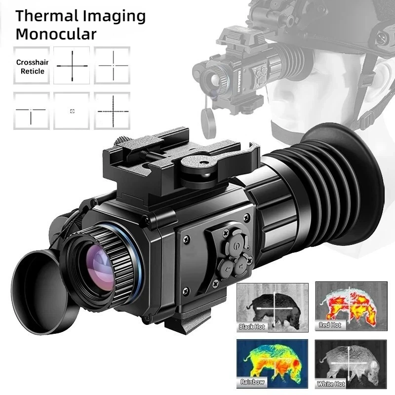 Thermal Imaging Monocular 384X288 - กล้องมองภาพความร้อนแบบติดศีรษะสำหรับการล่าสัตว์ ความละเอียด 384x288 พิกเซล กล้องส่องทางไกลแบบความร้อน ซูม