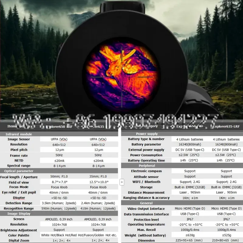 กล้องส่องภาพความร้อน 640x512 ก - Thermal Scope 640X512 Hunting บทวิจารณ์และราคา