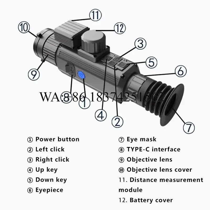 Wmwmnu กล้องส่องทางไกลอินฟราเร - Thermal Scope 640X512 Hunting บทวิจารณ์และราคา