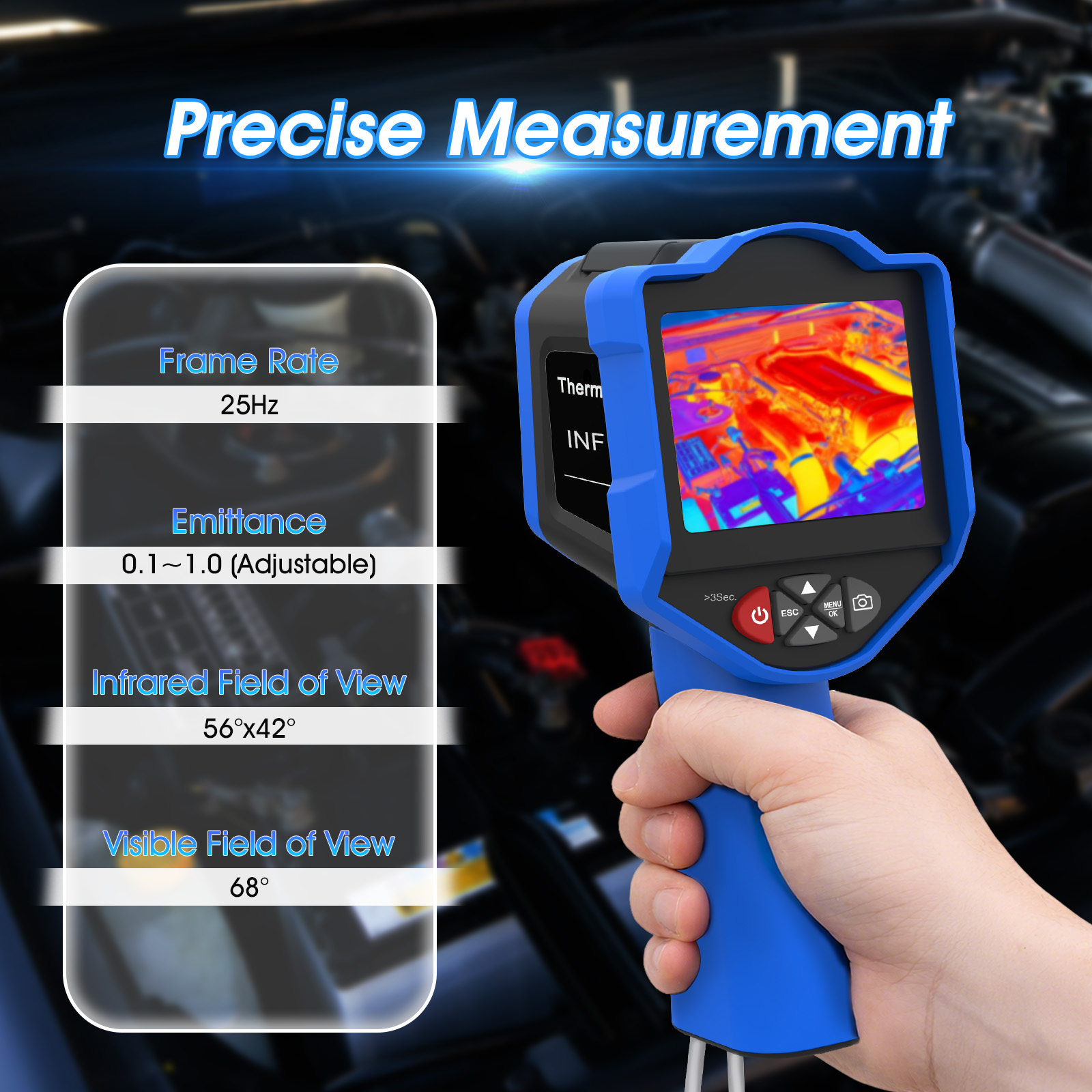 กล้องถ่ายภาพความร้อน HoldPeak, - Handheld Thermal Camera 256X192 บทวิจารณ์และราคา