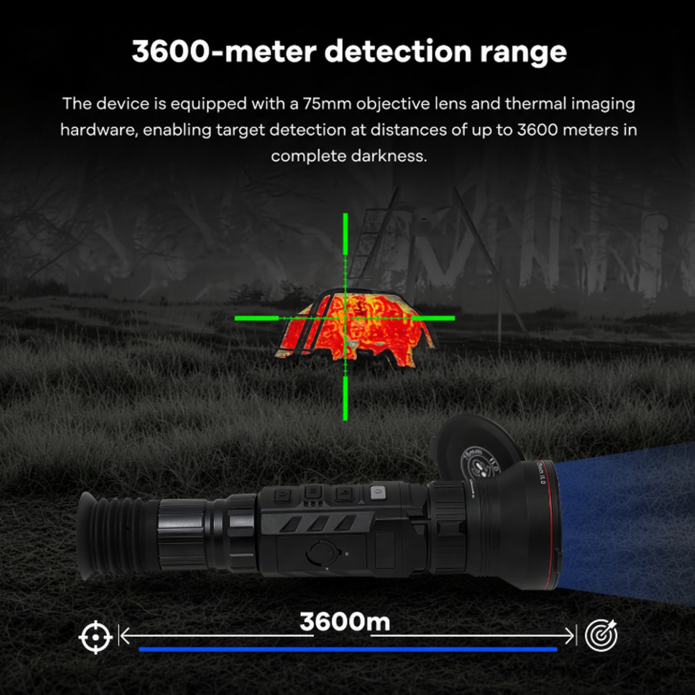 กล้องเล็งแบบปรับโฟกัสได้ LONGO - Thermal Monocular Laser Rangefinder บทวิจารณ์และราคา